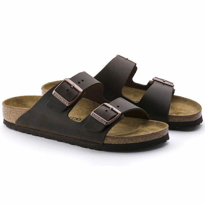 Birkenstock Oiled Læder Arizona Dame Kaffe | DK 4OKI